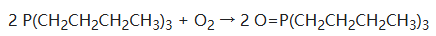 Tributylphosphine reacts with oxygen