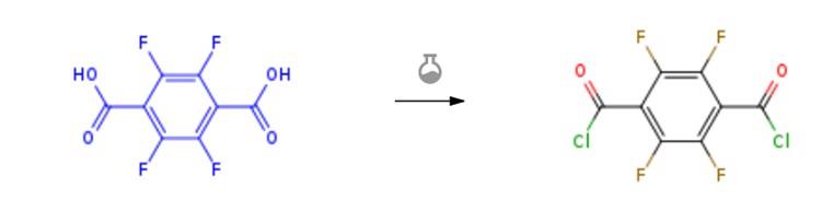 2,3,5,6-四氟對苯二甲酸的酰氯化反應