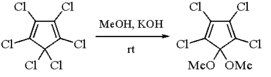 preparation of 1,2,3,4-Tetrachloro-5,5-dimethoxycyclopentadiene