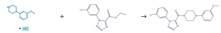 1-(3-甲氧基苯基)哌嗪鹽酸鹽的氨酯交換反應(yīng)