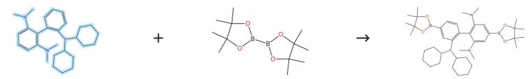 2-二環(huán)己基膦-2'6'-雙(N,N-二甲胺基)-1,1'-聯(lián)苯的硼化反應