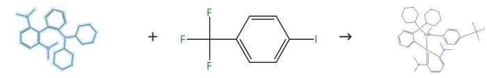 2-二環(huán)己基膦-2'6'-雙(N,N-二甲胺基)-1,1'-聯(lián)苯的絡合反應