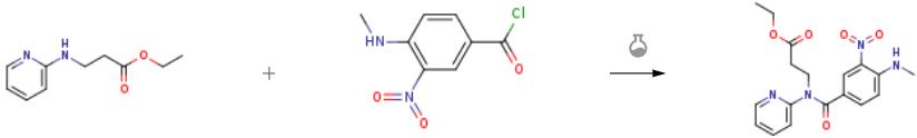 3-(4-(甲基氨基)-3-硝基-N-(吡啶-2-基)苯甲酰氨基)丙酸乙酯的合成2.png