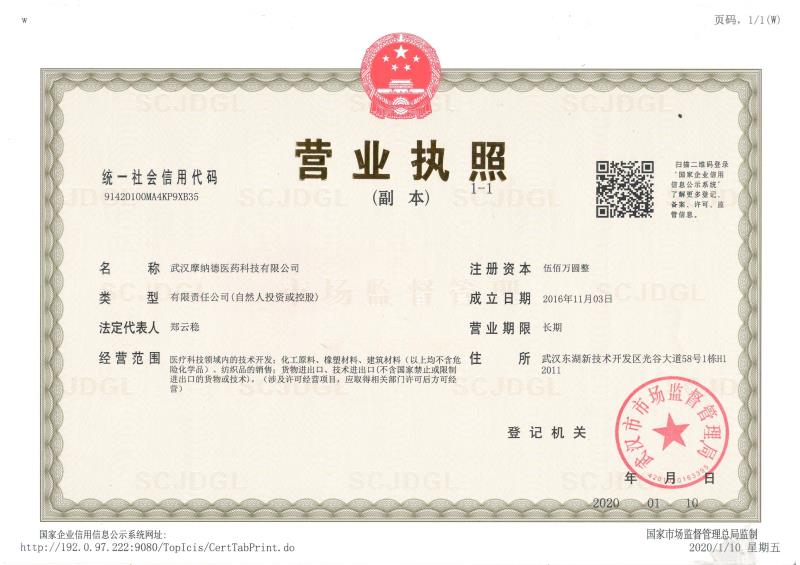 Business License Of EnterpriseLegal Person