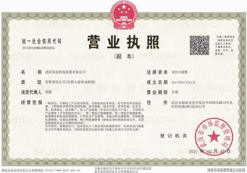 Business License Of EnterpriseLegal Person