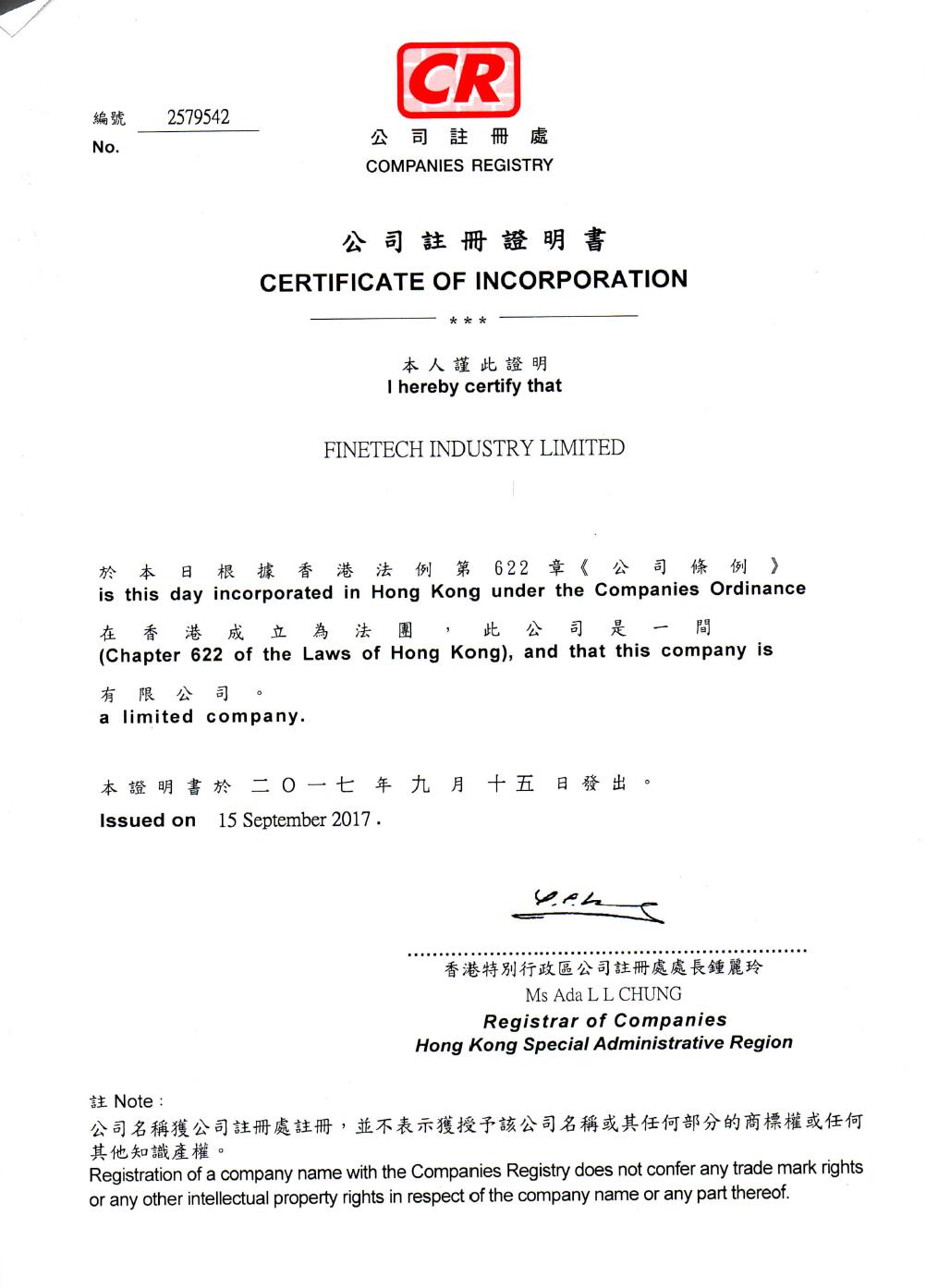 Business License Of EnterpriseLegal Person