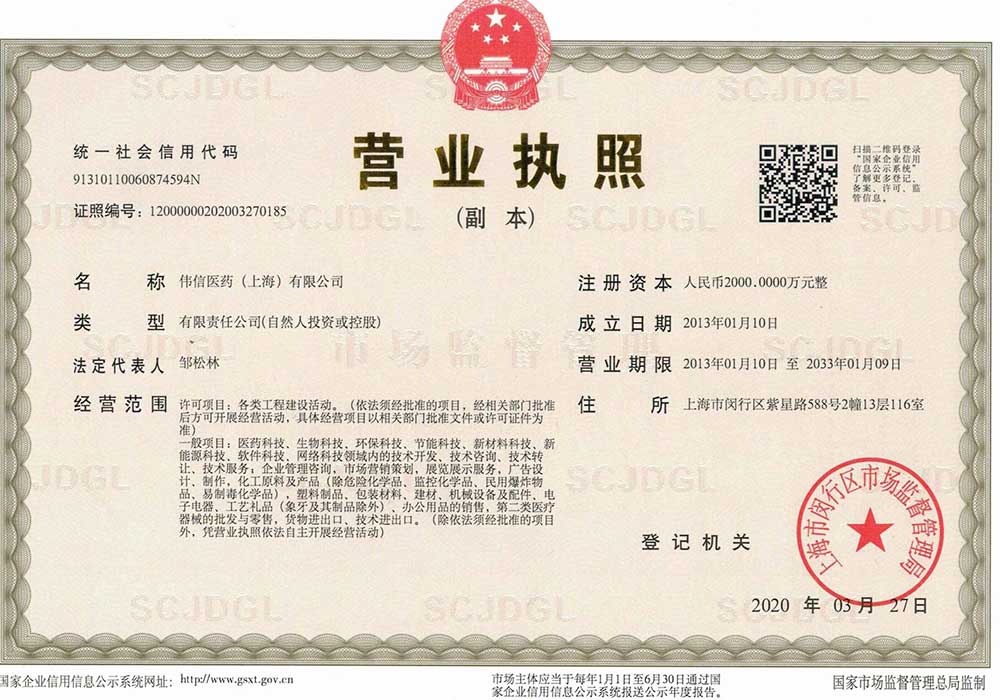 Business License Of EnterpriseLegal Person