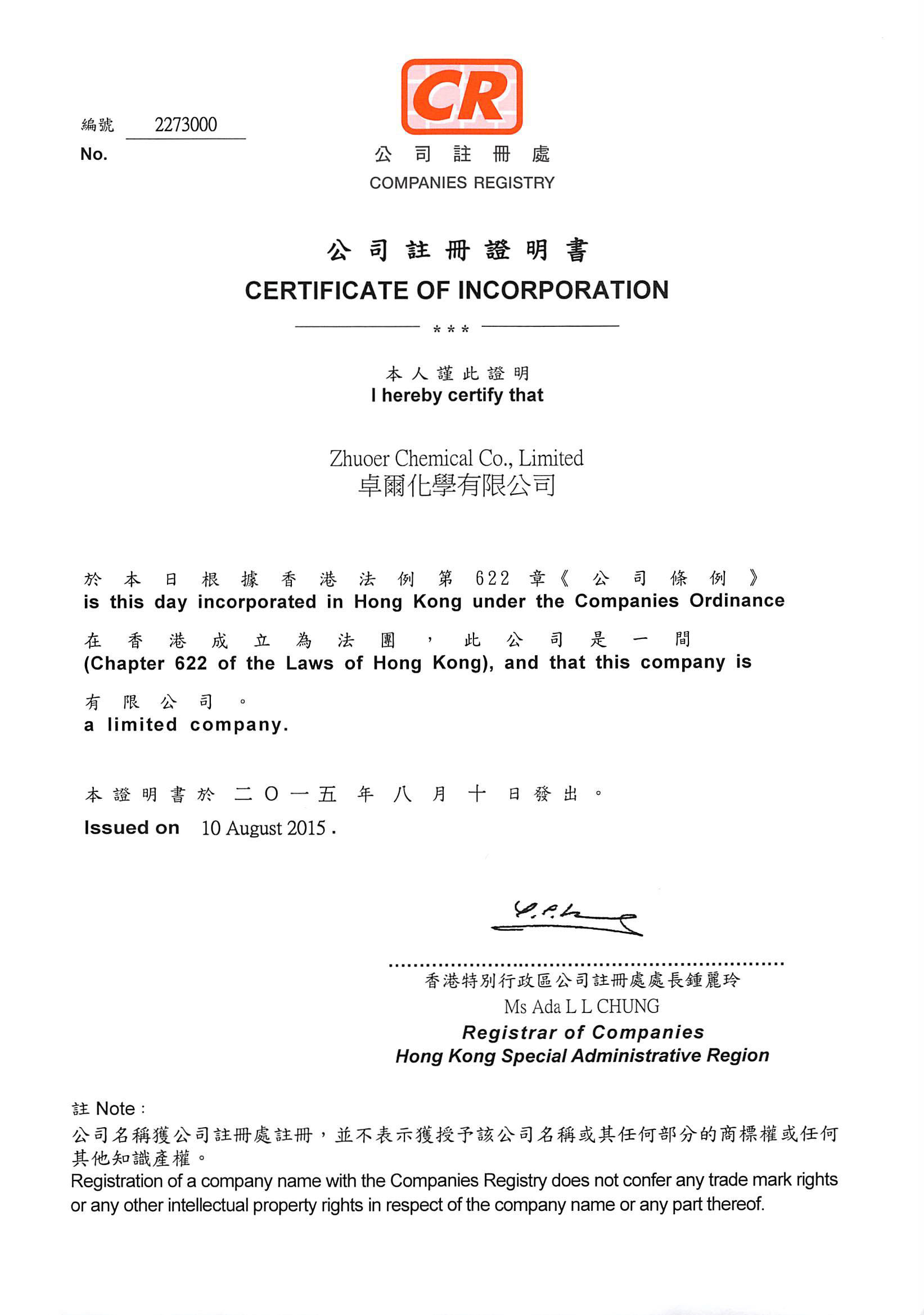 Business License Of EnterpriseLegal Person