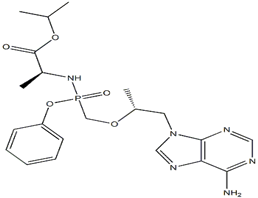 N-[(S)-[[(1R)-2-(6-amino-9H-purin-9-yl)-1-methylethoxy]methyl]phenoxyphosphinyl]-L-alanine 1-methylethyl ester