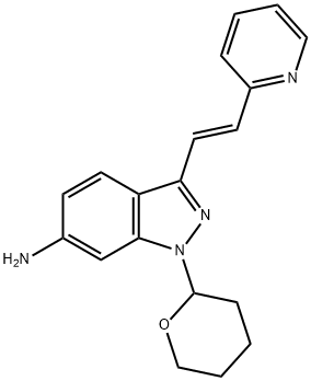 (E)-3-[2-(Pyridin-2-yl)ethenyl]-1-(tetrahydro-2H-pyran-2-yl)-1H-indazol-6-amine