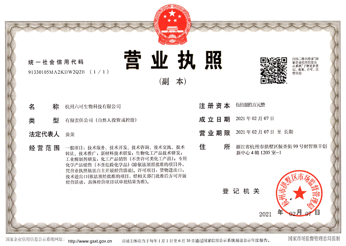 Business License Of EnterpriseLegal Person