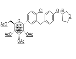 (2R,3R,4R,5S,6R)-2-(acetoxymethyl)-6-(4-chloro-3-(4-(((S)-tetrahydrofuran-3-yl)oxy)benzyl)phenyl)tetrahydro-2H-pyran-3,4,5-triyl triacetate