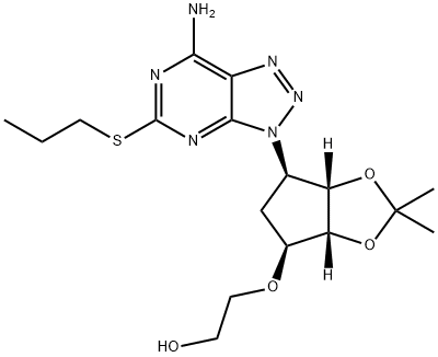 2-(((3aR,4S,6R,6aS)-6-(7-amino-5-(propylthio)-3H-[1,2,3]triazolo [4,5-d]pyrimidin-3-yl)-2,2-dimethyltetrahydro-3aH-cyclopenta[d] [1,3]dioxol-4-yl)oxy)