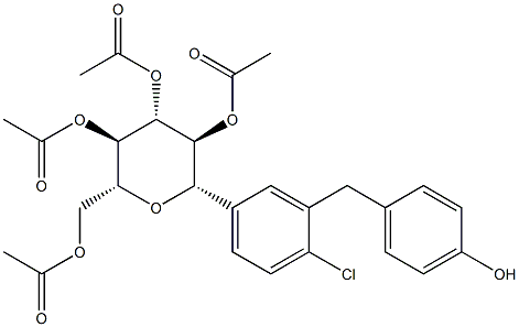 (2R,3R,4R,5S,6S)-2-(acetoxymethyl)-6-(4-chloro-3-(4- hydroxybenzyl)phenyl)tetrahydro-2H-pyran-3,4,5-triyl triacetate