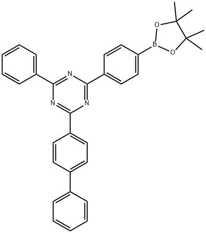 2-([1,1'-biphenyl]-4-yl)-4-phenyl-6-(4-(4,4,5,5-tetramethyl-1,3,2-dioxaborolan-2-yl)phenyl)-1,3,5-triazine