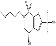 (S)-3,4-Dihydro-4-hydroxy-2-(3-methoxypropyl)-2H-thieno[3,2-e]-1,2-thiazine-6-sulfonamide 1,1-dioxide