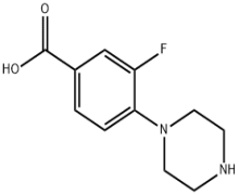 3-Fluoro-4-piperazinobenzoic Acid