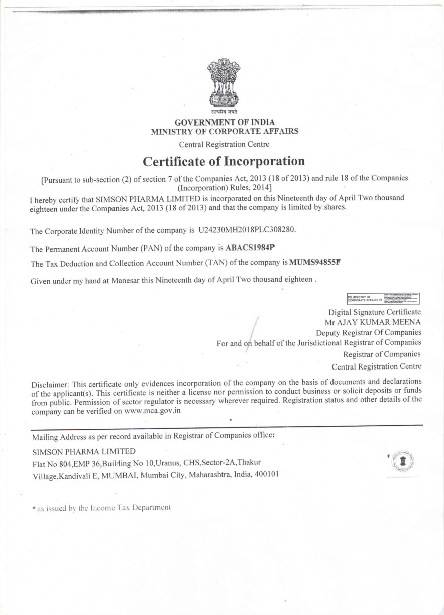 Business License Of EnterpriseLegal Person