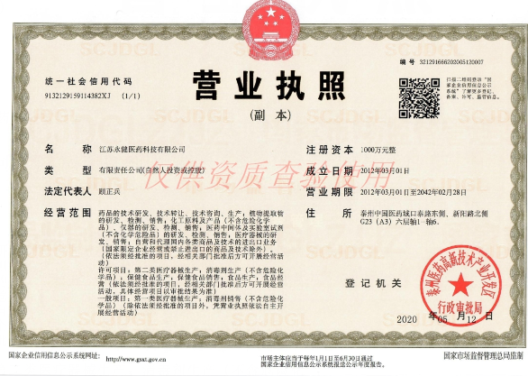 Business License Of EnterpriseLegal Person