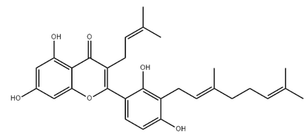 3'-Geranyl-3-prenyl-2',4',5,7-tetrahydroxyflavone