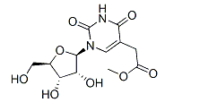 5-Pyrimidineacetic acid, 1,2,3,4-tetrahydro-2,4-dioxo-1-beta-D-ribofur anosyl-, methyl ester