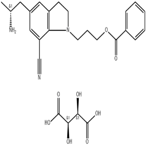 5-[(2R)-2-Aminopropyl]-1-[3-(benzoyloxy)propyl]-2,3-dihydro-1H-indole-7-carbonitrile (2R,3R)-2,3-dihydroxybutanedioate