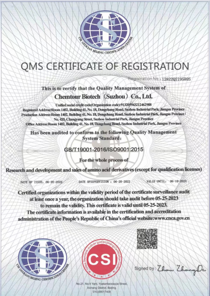 Certificate of accreditation