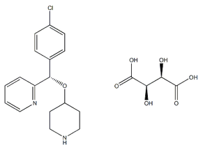 2-[(S)-(4-Chlorophenyl)(4-piperidinyloxy)methyl]pyridine (2R,3R)-2,3-Dihydroxybutanedioate