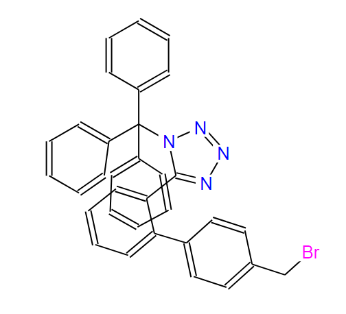 	5-(4'-Bromomethyl-1,1'-biphenyl-2-yl)-1-triphenylmethyl-1H-tetrazole