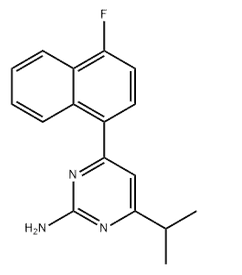 2-amino-4-(4-fluoronaphth-1-yl)-6-isopropylpyrimidine