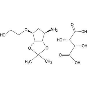 2-((3aR,4S,6R,6aS)-6-amino-2,2-dimethyltetrahydro-3aH-cyclopenta[d][1,3]dioxol-4-yloxy)ethanol L-tataric acid