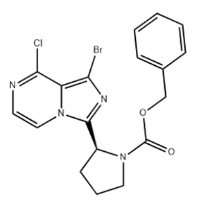 (S)-benzyl 2-(1-bromo-8-chloroimidazo[1,5-a]pyrazin-3-yl)pyrrolidine-1-carboxylate