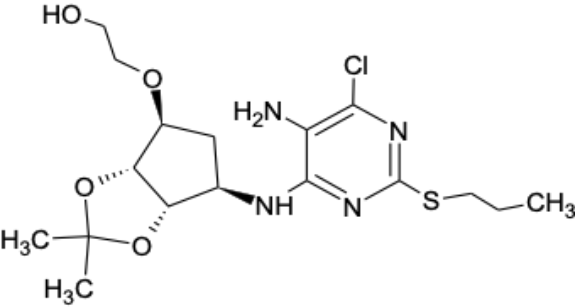 2-[[(3aR,4S,6R,6aS)-6-[[5-Amino-6-chloro-2-(propylthio)-4-pyrimidinyl]amino]tetrahydro-2,2-dimethyl-4H-cyclopenta-1,3-dioxol-4-yl]oxy]-ethanol