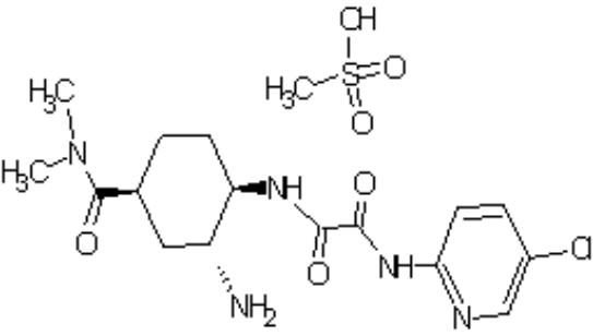 N1-[(1S,2R,4S)-2-amino-4-(dimethylcarbamoyl)cyclohexyl]-N2-(5-chloropyridin-2-yl)ethanediamide methanesulfonic acid