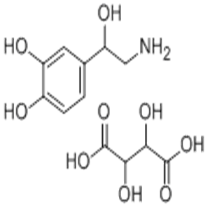 L-4-(2-amino-1-hydroxyethyl)-1, 2-Benzenediol bitartrate