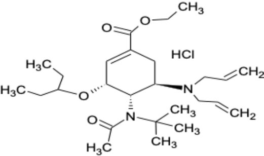 (3R,4R,5S)-4-N-Acetyl(1,1-dimethylethyl)amino-5-N,N-diallylamino-3-(1-ethylpropoxy)-1-cyclohexene-1-carboxylic acid ethyl ester monohydrochloride