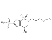 (S)-3,4-Dihydro-4-hydroxy-2-(3-methoxypropyl)-2H-thieno[3,2-e]-1,2-thiazine-6-sulfonamide 1,1-dioxide