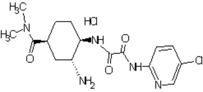 N1-{(1S,2R,4S)-2-amino-4-[(dimethylamino)carbonyl]-cyclohexyl}-N2-(5-chloropyridin-2-yl)ethanediamide hydrochloride