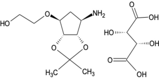 2-((3aR,4S,6R,6aS)-6-amino-2,2-dimethyltetrahydro-3aH-cyclopenta[d][1,3]dioxol-4-yloxy)ethanol L-tataric acid