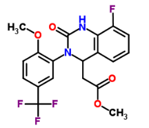 2-(8-fluoro-3-(2-methoxy-5-(trifluoromethyl)phenyl) -2-oxo-1,2,3,4-tetrahydroquinazolin-4-yl) acetic acid methyl ester