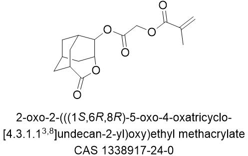 2-oxo-2-(((1S,6R,8R)-5-oxo-4-oxatricyclo[4.3.1.13,8]undecan-2-yl)oxy)ethyl methacrylate