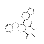 (1R,3R)-methyl-1,2,3,4-tetrahydro-2-chloroacetyl-1-(3,4-methylenedioxyphenyl)-9H-pyrido[3,4-B]indole-3-carboxylate