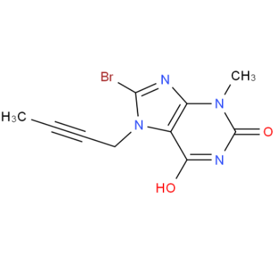 8-BROMO-7-(BUT-2-YNYL)-3-METHYL-1H-PURINE-2,6(3H,7H)-DIONE 