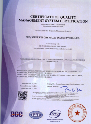 Certificate of accreditation