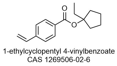 1-ethylcyclopentyl 4-vinylbenzoate