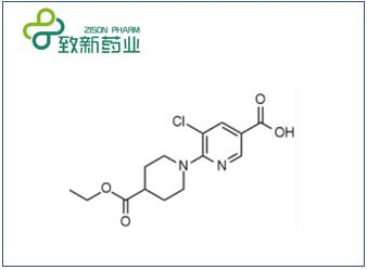 5-Chloro-6-[4-(ethoxycarbonyl)piperidino]-nicotinic acid