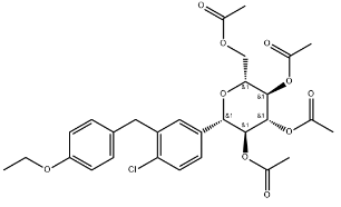 (2R,3R,4R,5S,6S)-2-(Acetoxymethyl)-6-(4-chloro-3-(4-ethoxybenzyl)phenyl)tetrahydro-2H-pyran-3,4,5-triyl triacetate