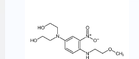 1-[(2'-Methoxyethyl)amino]-2-nitro-4-[di-(2'-hydroxyethyl)amino]benzene