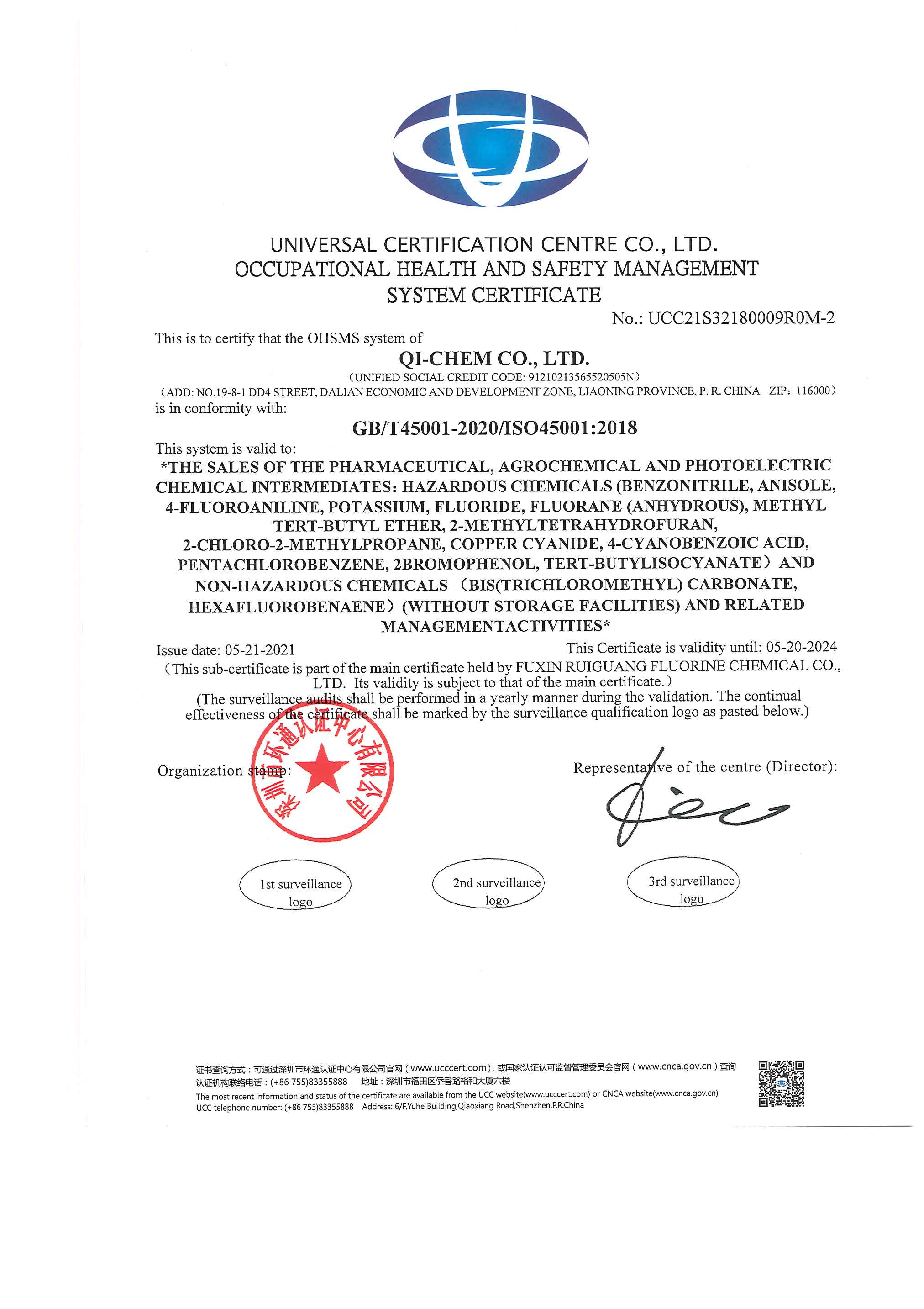 Certificate of accreditation