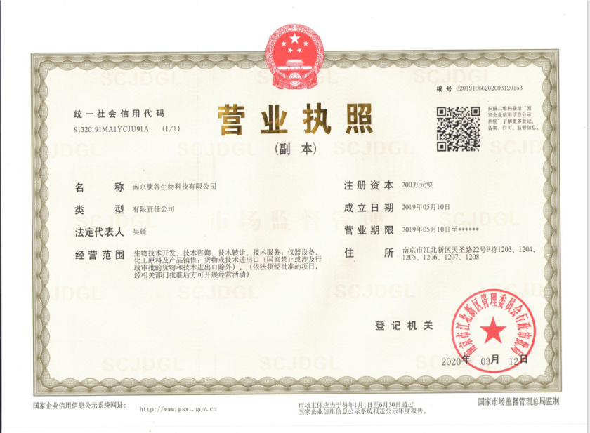 Business License Of EnterpriseLegal Person